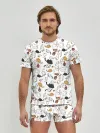 Мужские трусы с футболкой / Коты