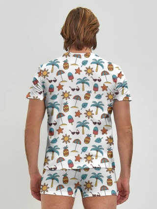 Мужские трусы с футболкой / Летний паттерн