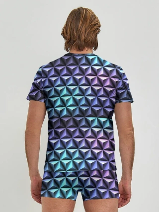 Мужские трусы с футболкой / НЕОНОВАЯ СТАЛЬ