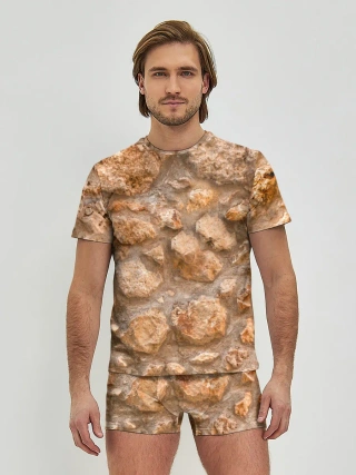 Мужские трусы с футболкой / Камни