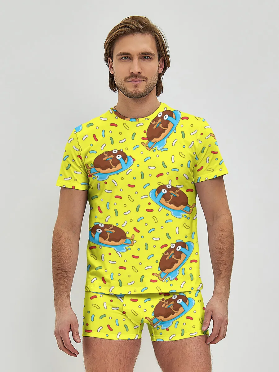 Мужские трусы с футболкой / Плачущий пончик