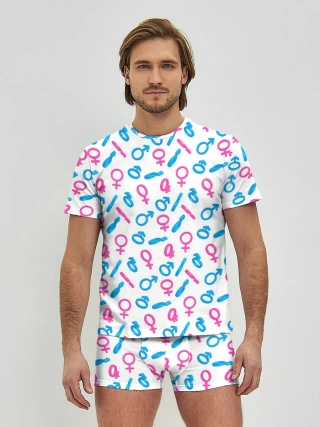 Мужские трусы с футболкой / Гендерные Символы