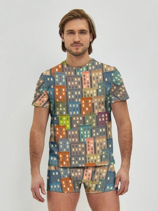 Мужские трусы с футболкой / Город