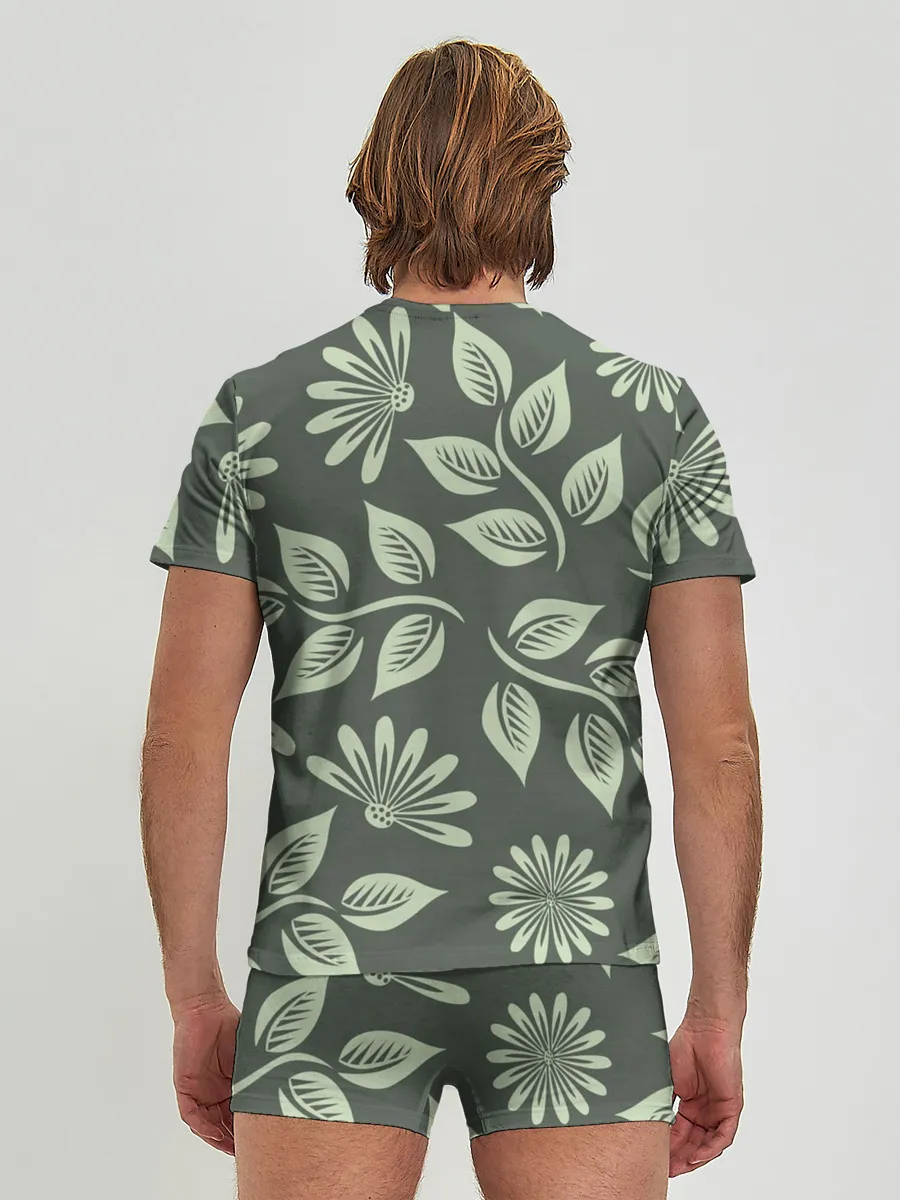 Мужские трусы с футболкой / Цветы