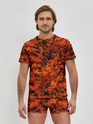 Мужские трусы с футболкой / Пламя