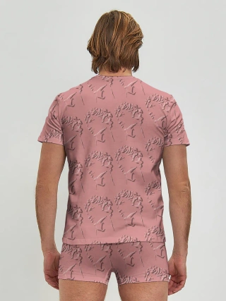 Мужские трусы с футболкой / Скульп монограмма полностью