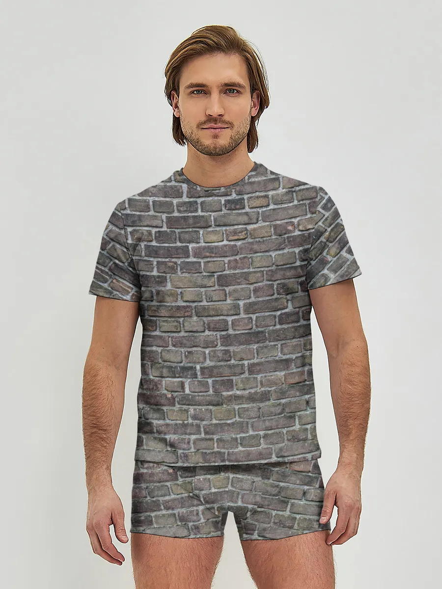 Мужские трусы с футболкой / кирпич