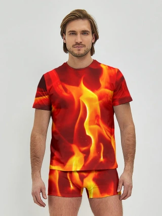 Мужские трусы с футболкой / Пламенный