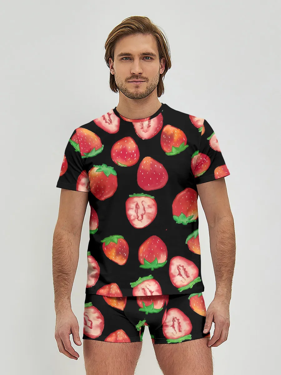 Мужские трусы с футболкой / Клубничка