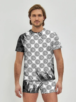 Мужские трусы с футболкой / Bitcoin