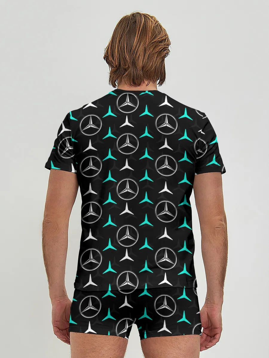 Мужские трусы с футболкой / MERCEDES BENZ УЗОР