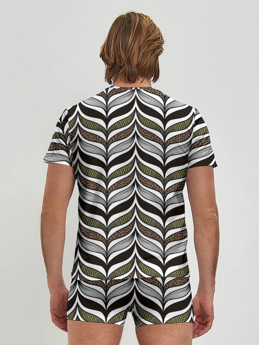 Мужские трусы с футболкой / Африканский племенной узор