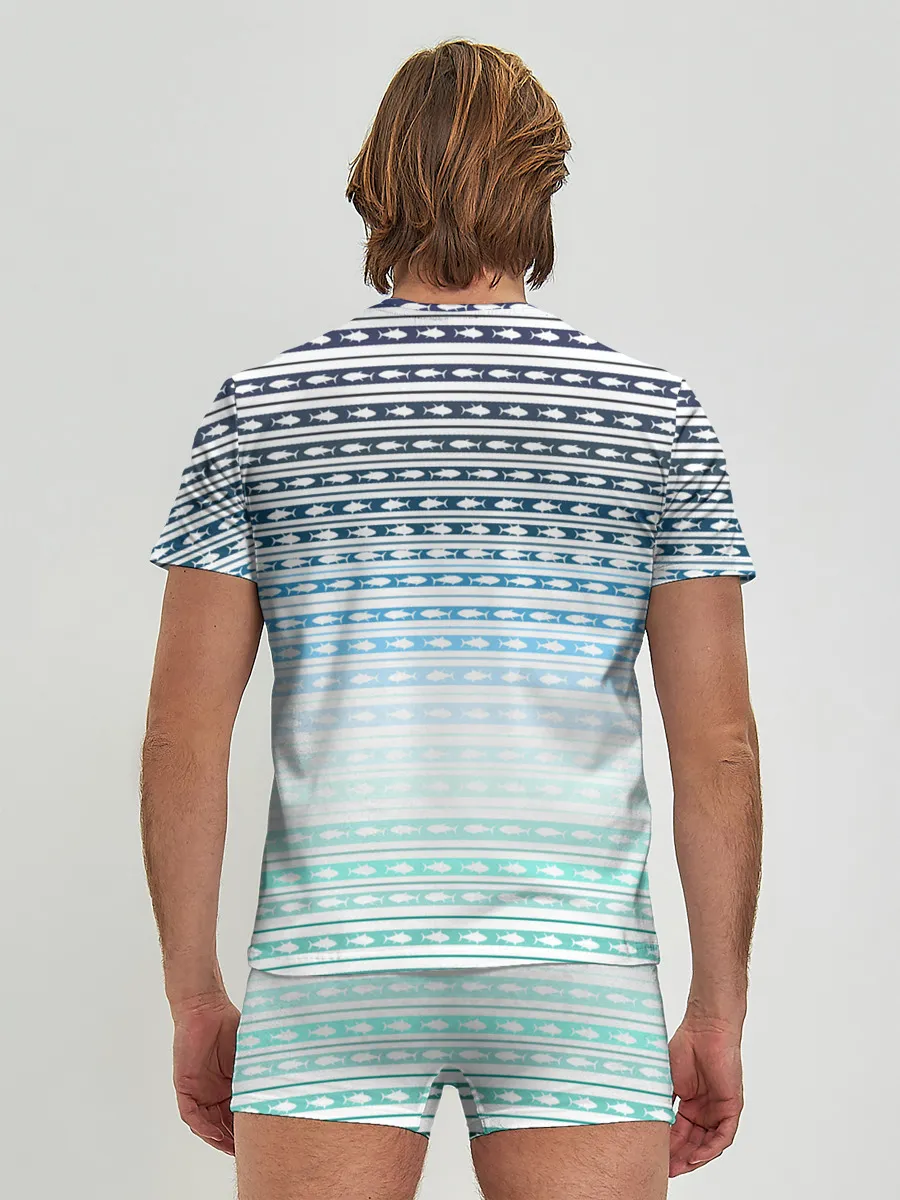 Мужские трусы с футболкой / Sunset fish