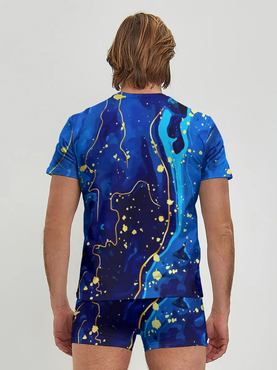 Мужские трусы с футболкой / СИНИЙ ГРАНИТ