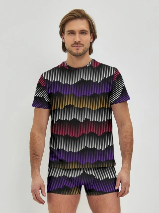 Мужские трусы с футболкой / Волны