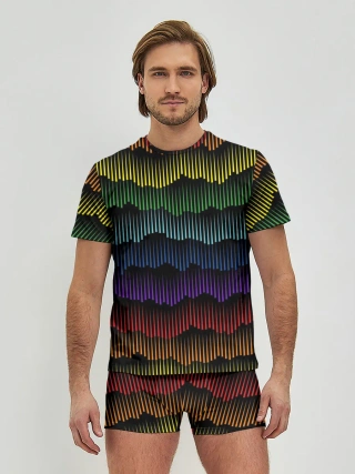 Мужские трусы с футболкой / Радуга