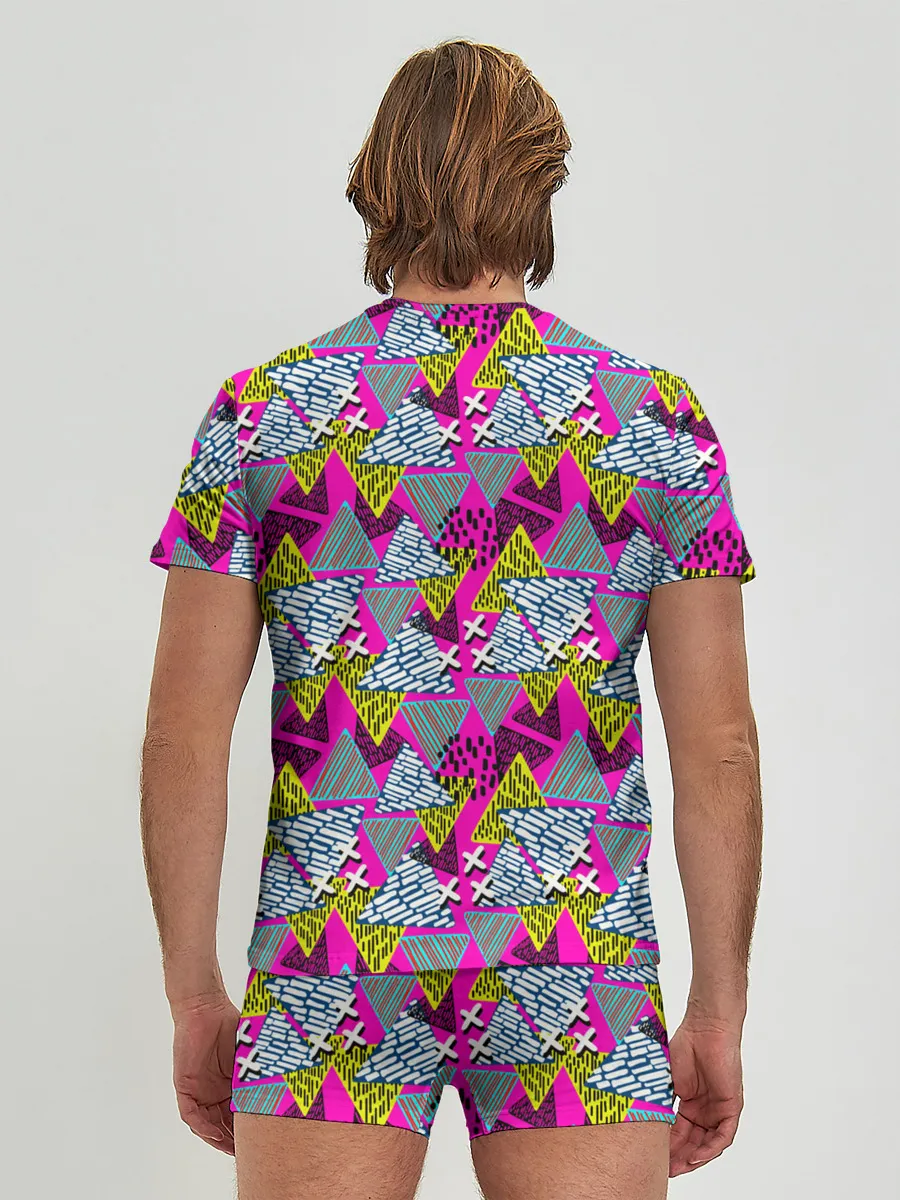 Мужские трусы с футболкой / Дикая абстракция