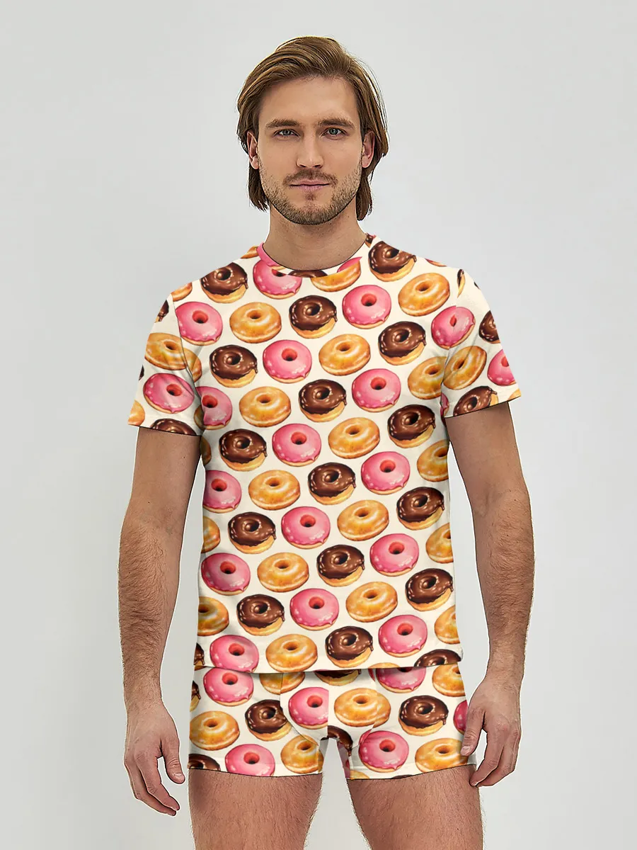 Мужские трусы с футболкой / Пончики