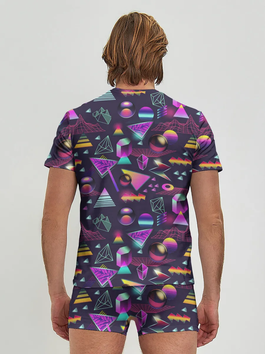 Мужские трусы с футболкой / Vaporwave art