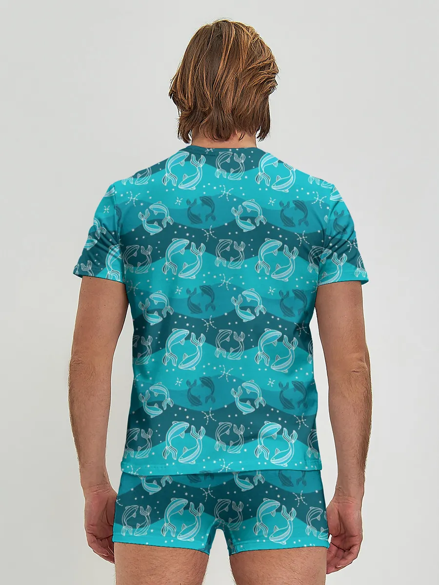 Мужские трусы с футболкой / Рыбы