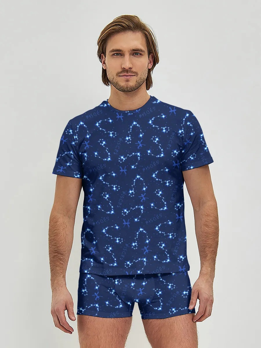 Мужские трусы с футболкой / Рыбы