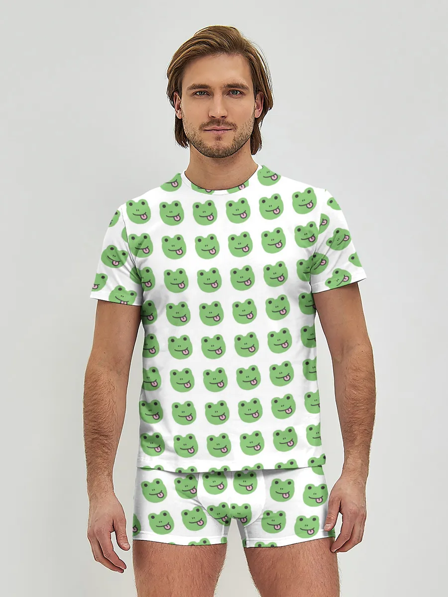 Мужские трусы с футболкой / лягушки