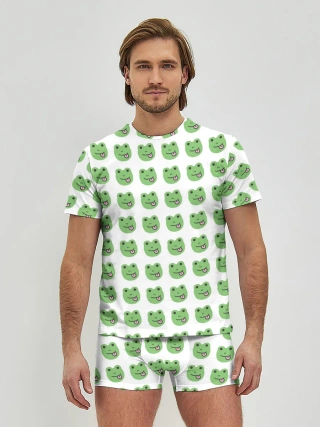 Мужские трусы с футболкой / лягушки