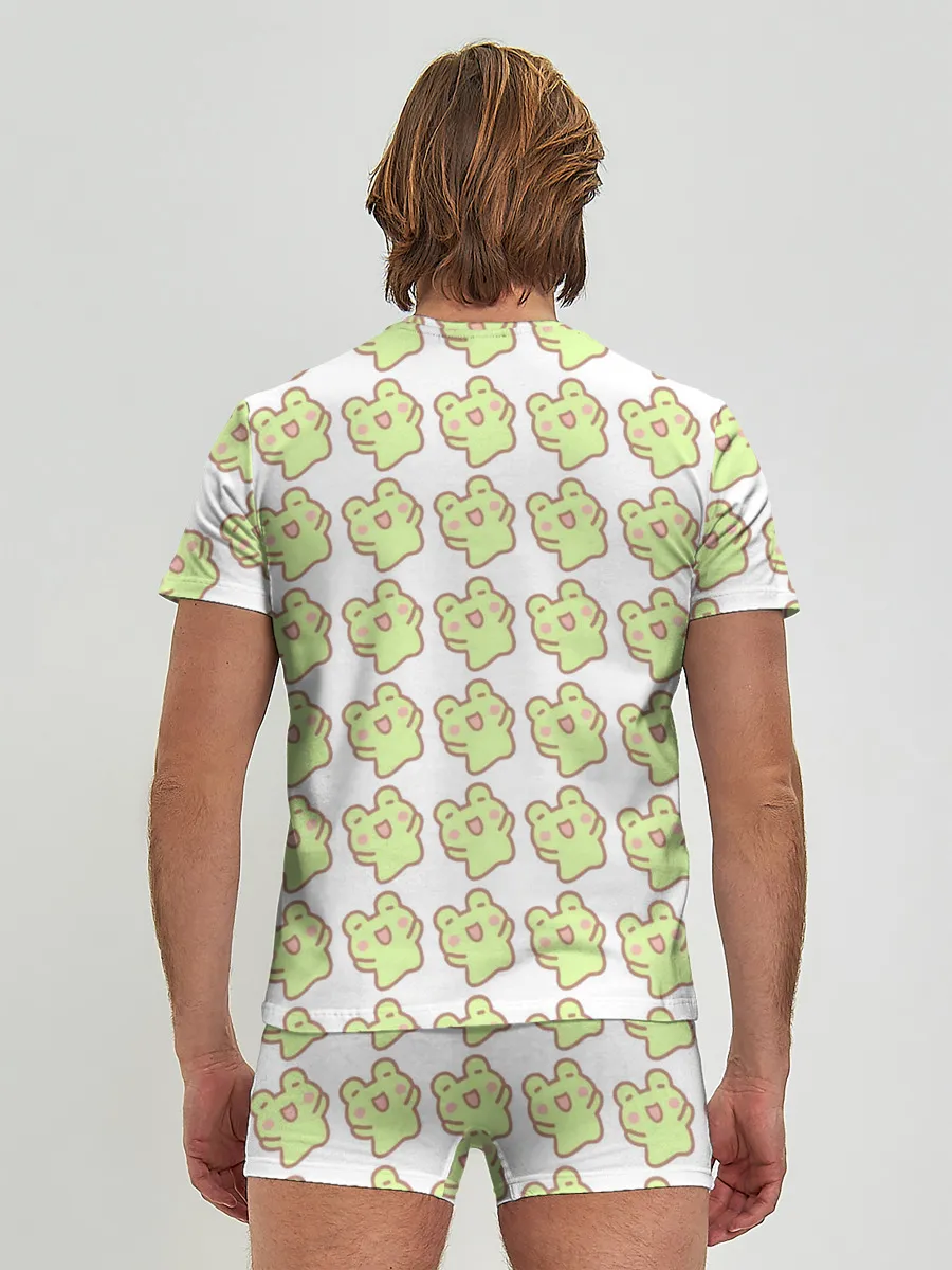 Мужские трусы с футболкой / счастливые лягушки