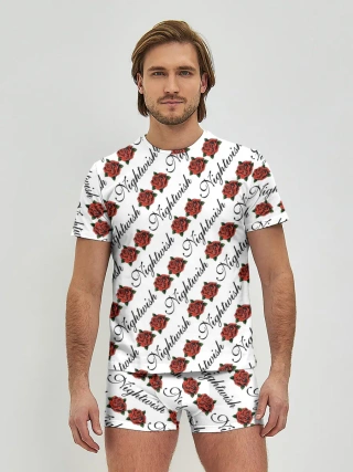 Мужские трусы с футболкой / Nightwish Roses / Найтвиш