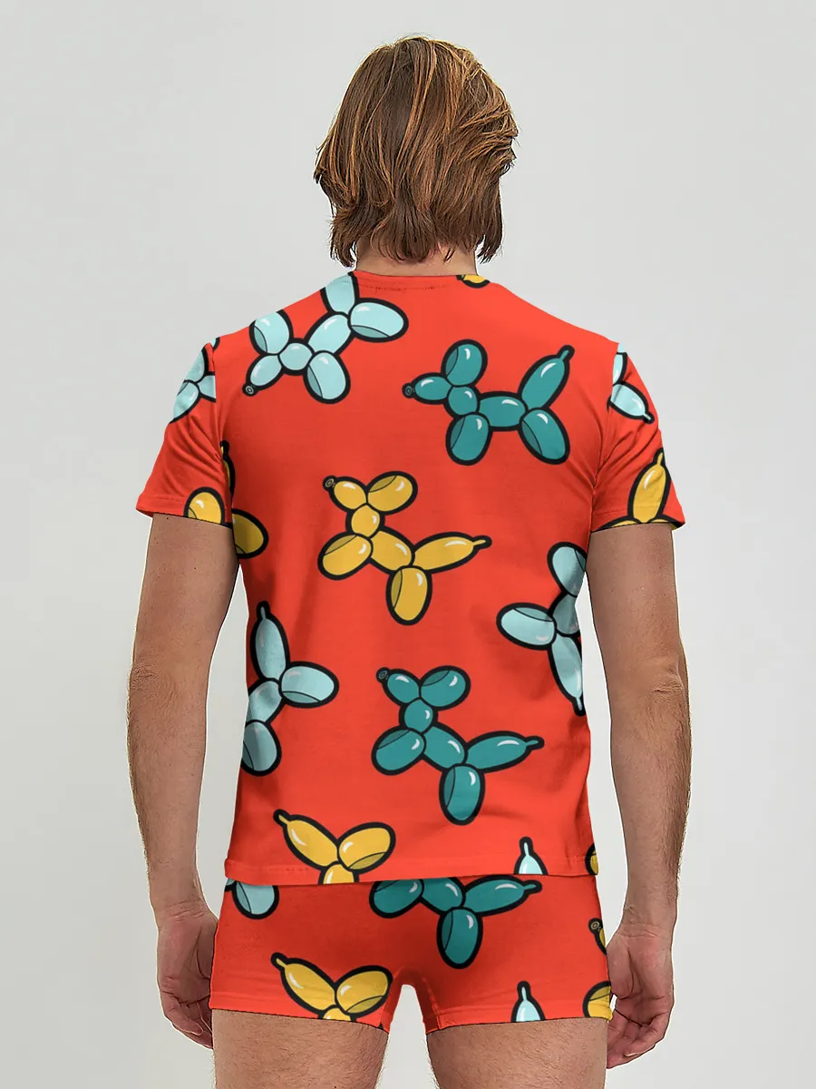 Мужские трусы с футболкой / Собачки шарики