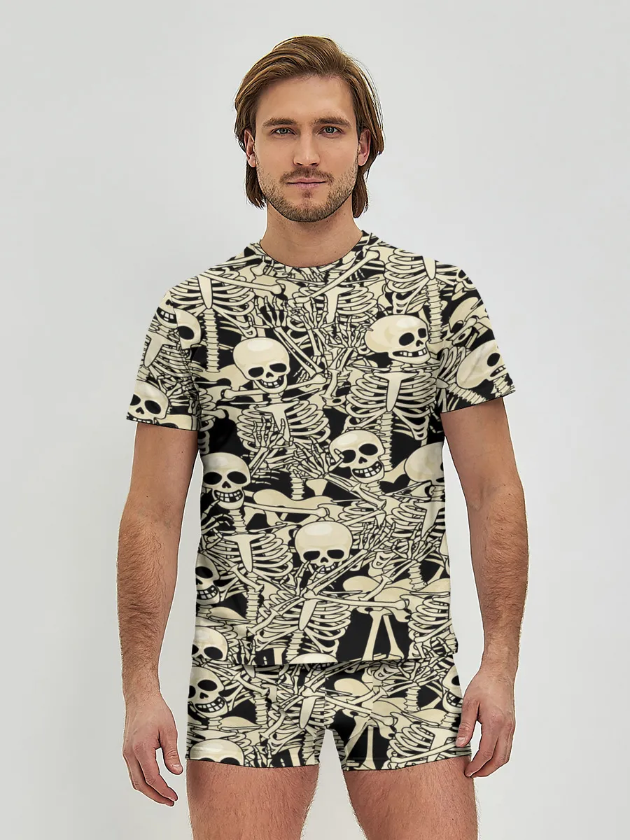 Мужские трусы с футболкой / Skeleton
