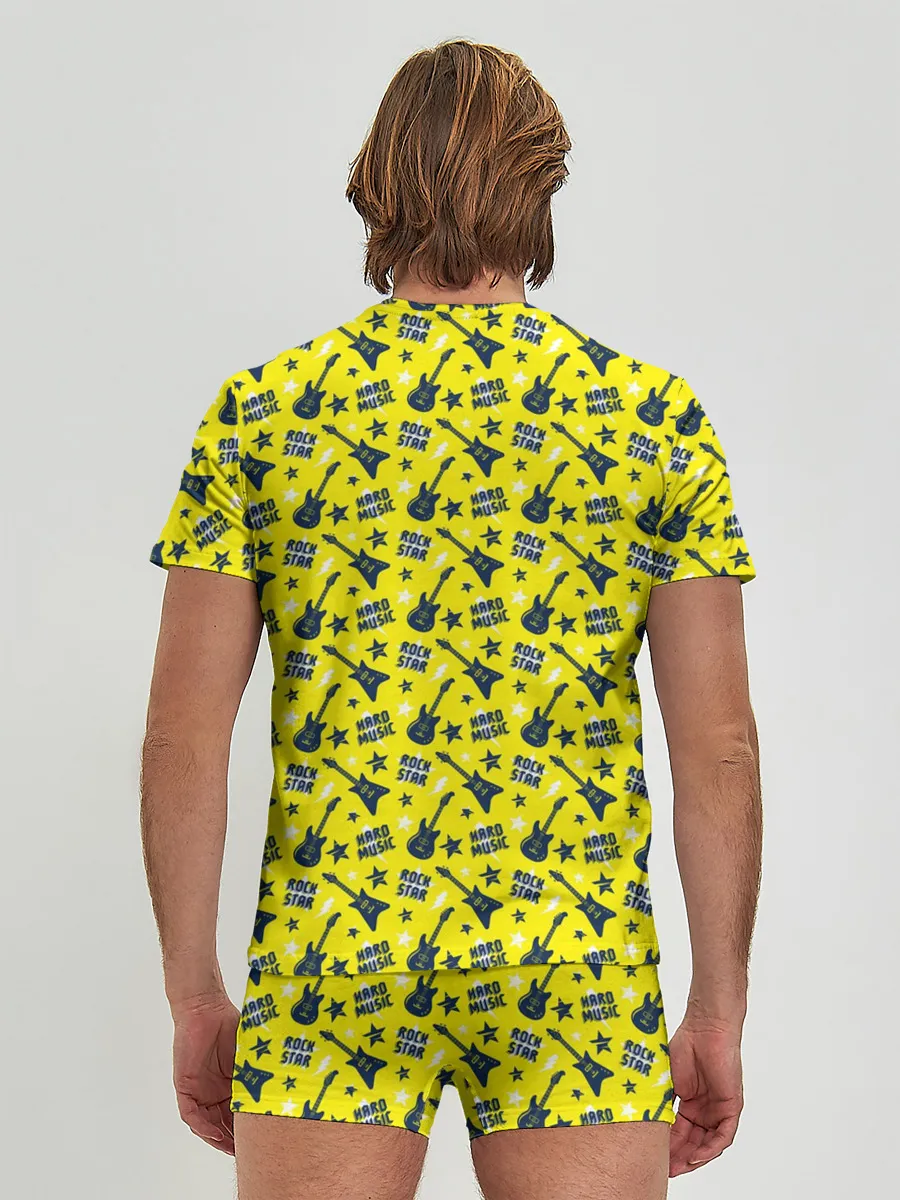 Мужские трусы с футболкой / Рок-звезда