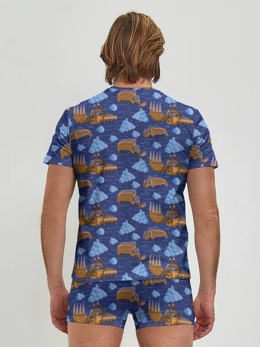 Мужские трусы с футболкой / Весна, но все еще снежная.