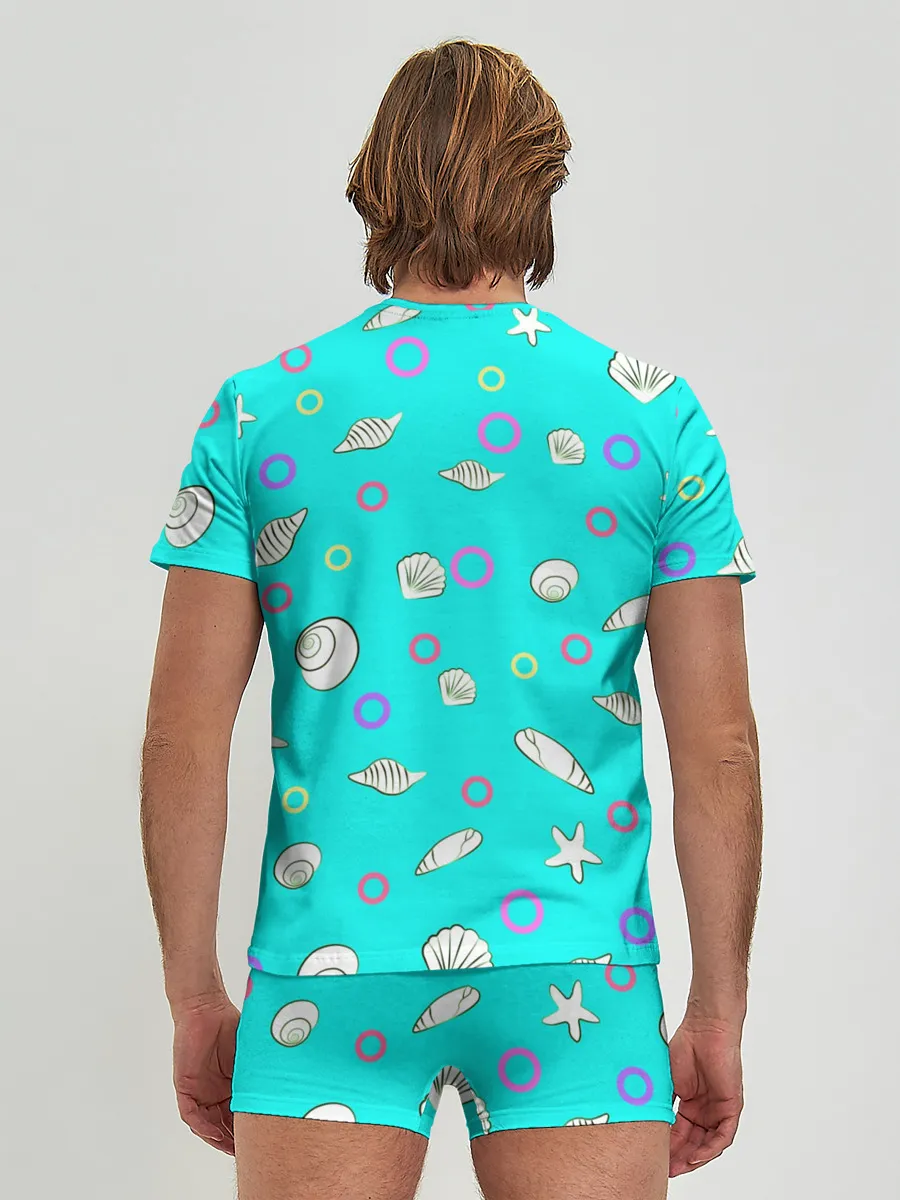 Мужские трусы с футболкой / Морские моллюски