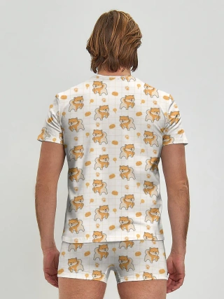 Мужские трусы с футболкой / Крутая Шиба-Ину