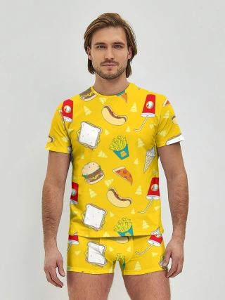 Мужские трусы с футболкой / Фастфуд
