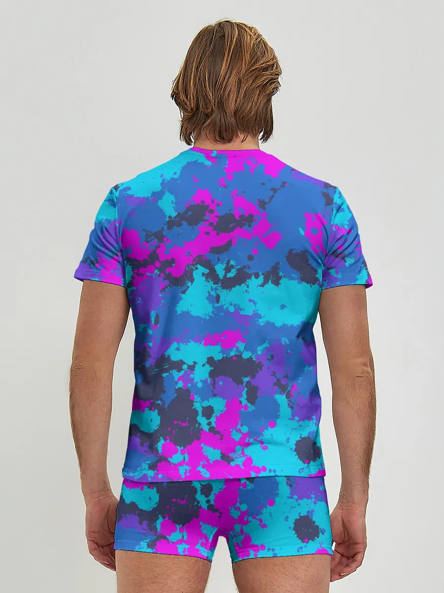 Мужские трусы с футболкой / Неоновые краски