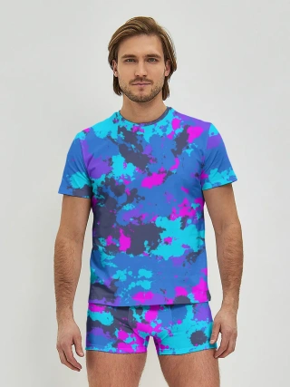 Мужские трусы с футболкой / Неоновые краски