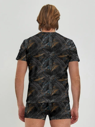 Мужские трусы с футболкой / Следы шин велосипеда