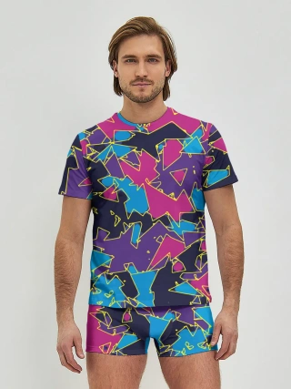 Мужские трусы с футболкой / Геометрическая абстракция