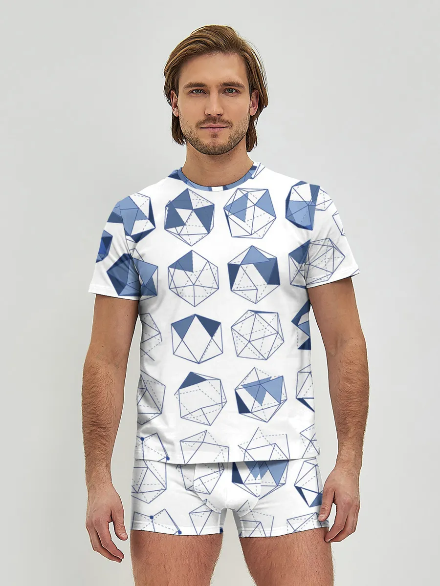 Мужские трусы с футболкой / Геометрические фигуры