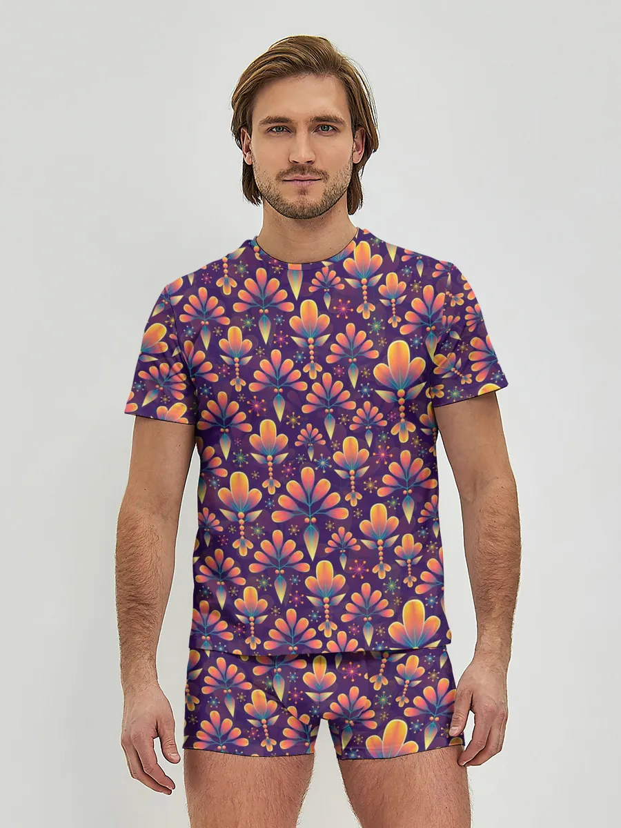 Мужские трусы с футболкой / Абстрактные узоры