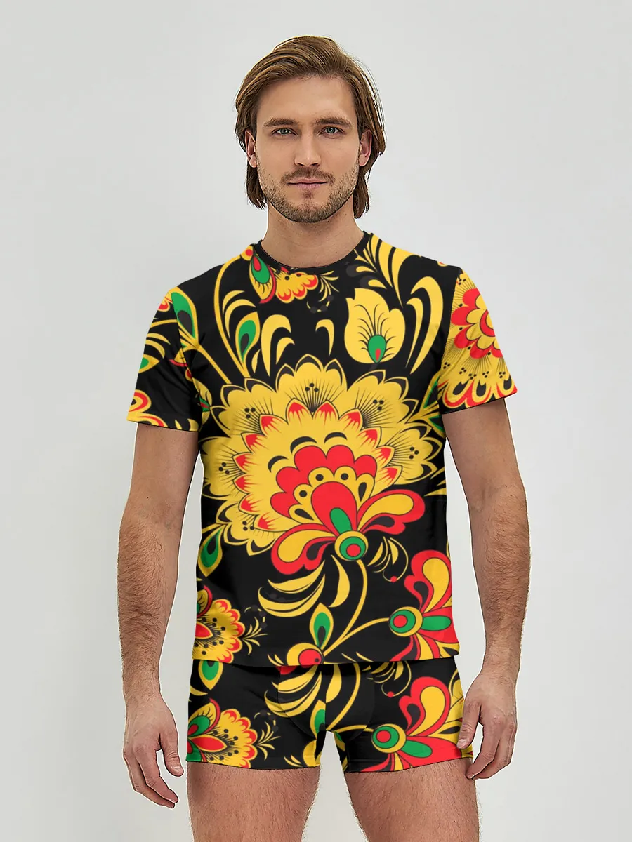 Мужские трусы с футболкой / Хохлома