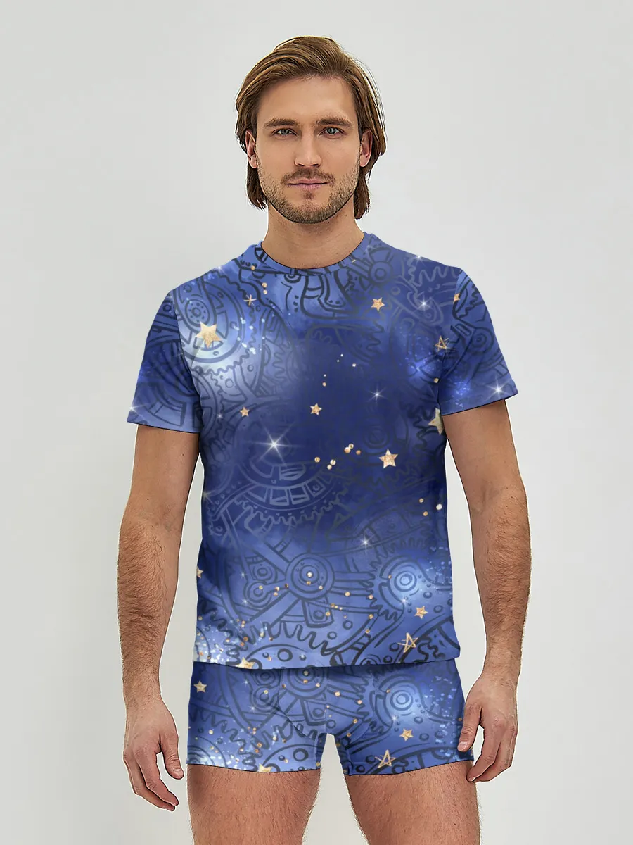 Мужские трусы с футболкой / Небо в стиле Стимпанк