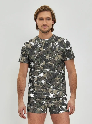 Мужские трусы с футболкой / Звёзды и колючки