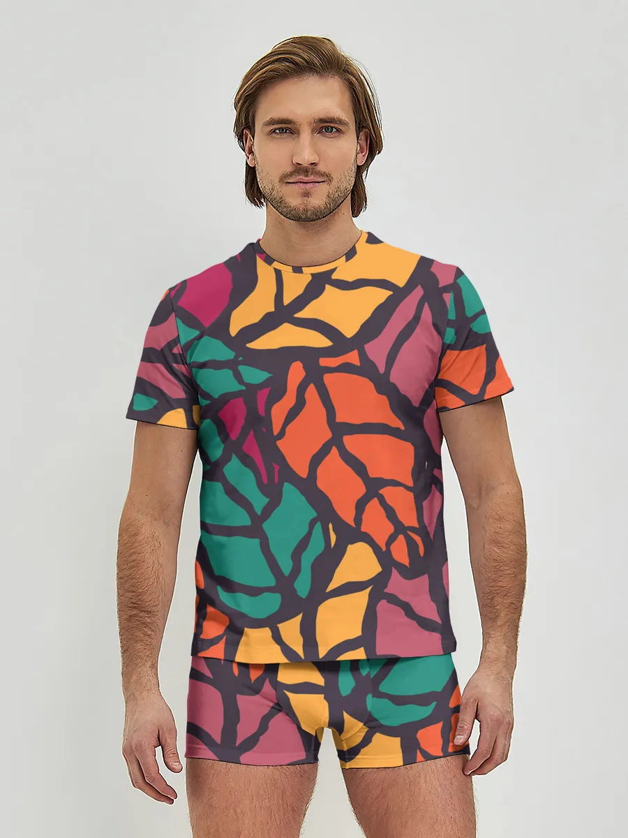 Мужские трусы с футболкой / Листья