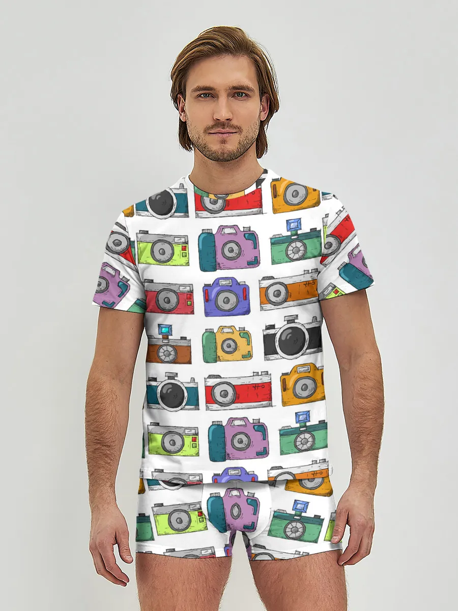 Мужские трусы с футболкой / Фотоаппараты