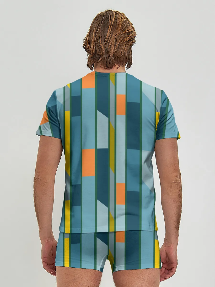 Мужские трусы с футболкой / Абстракция в стиле модерн