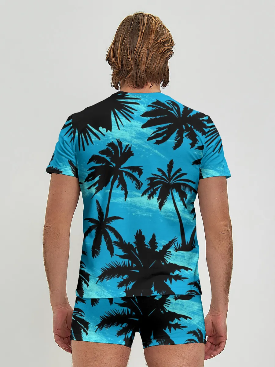 Мужские трусы с футболкой / Пальмы в Горизонте