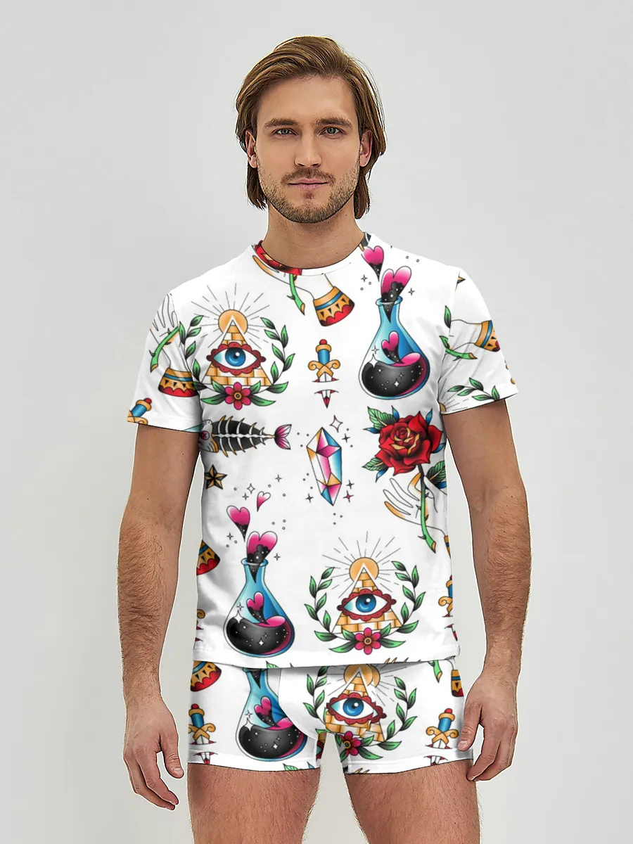 Мужские трусы с футболкой / Old school tattoo